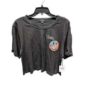 La La Land Size Large crop top shirt Tshirt short sleeve VOtE graphic